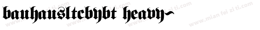 bauhausltcbybt heavy字体转换
